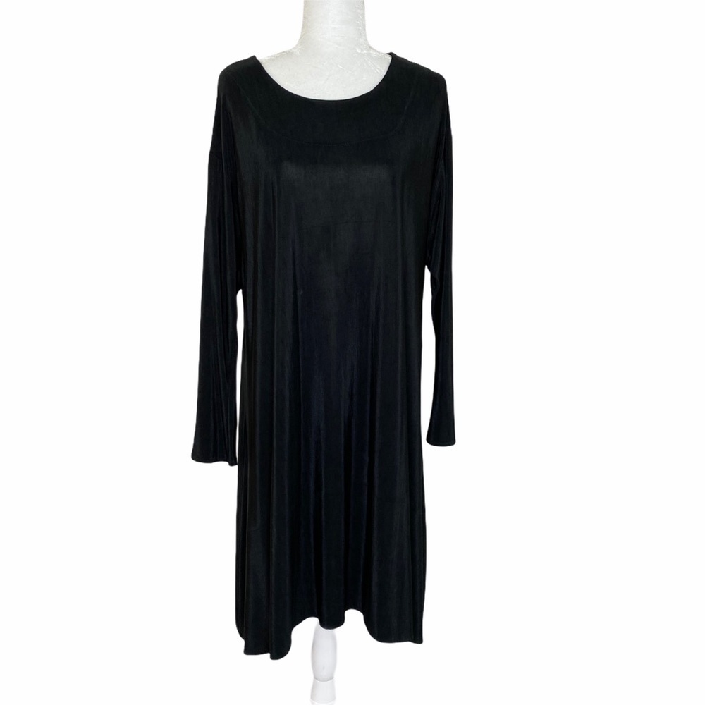 BLUE FISH Black Lagenlook Midi Dress